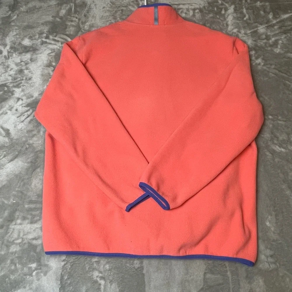 Polo Ralph Lauren‎ Fleece Pullover Snap Neck Sweatshirt Coral Blue XL
